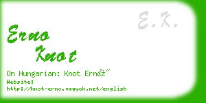 erno knot business card